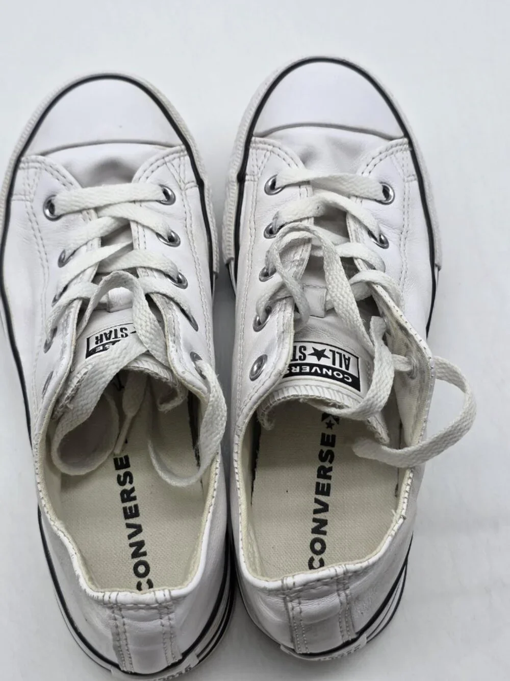 Converse All Star Shoes Kids Size 3 Platform Low Top Sneakers 669709C Damage